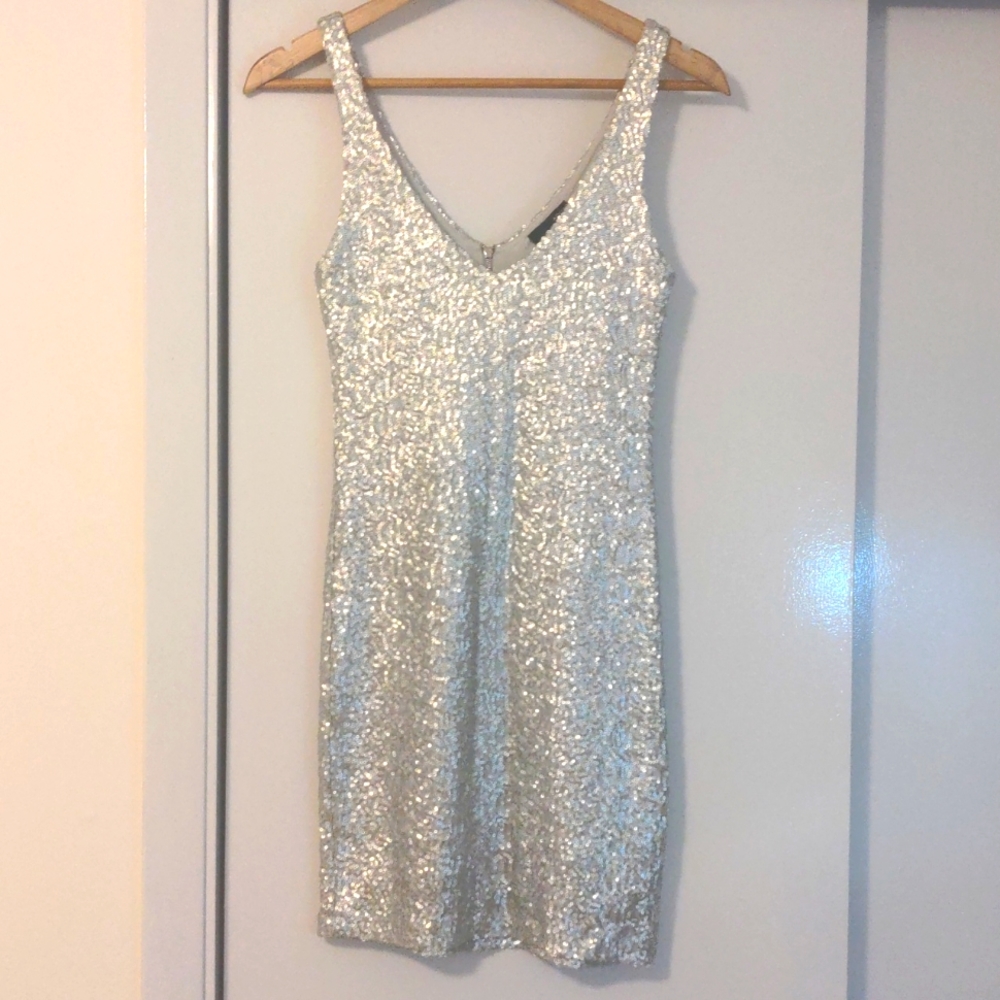 Bloomingdales Aqua Mini Dress